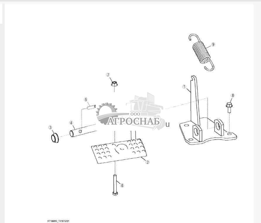 Педаль рабочего тормоза 